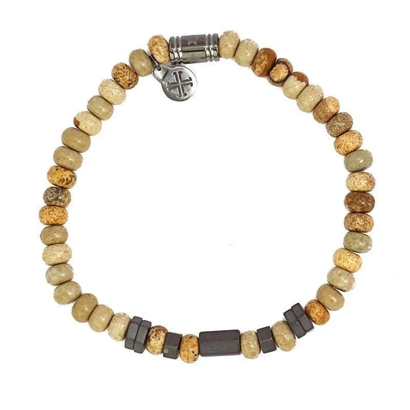 Pulsera Hombre Piedra Natural Hexágonos - Cobalto Accesorios , Joyería Valencia