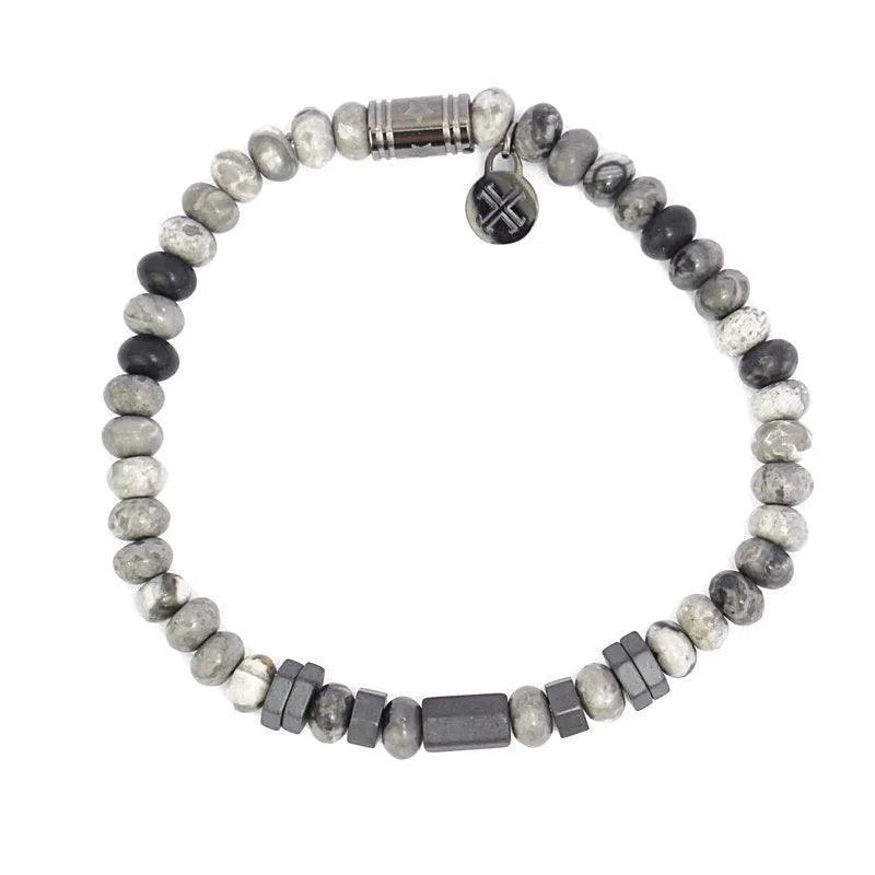 Pulsera Hombre Piedra Natural Hexágonos - Cobalto Accesorios , Joyería Valencia