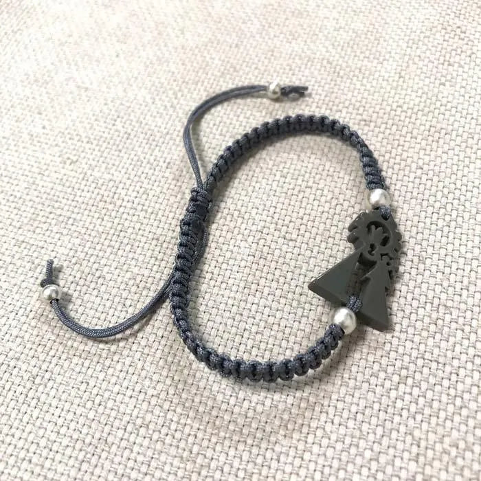 Pulsera Macramé Virgen Desamparados - Cobalto Accesorios