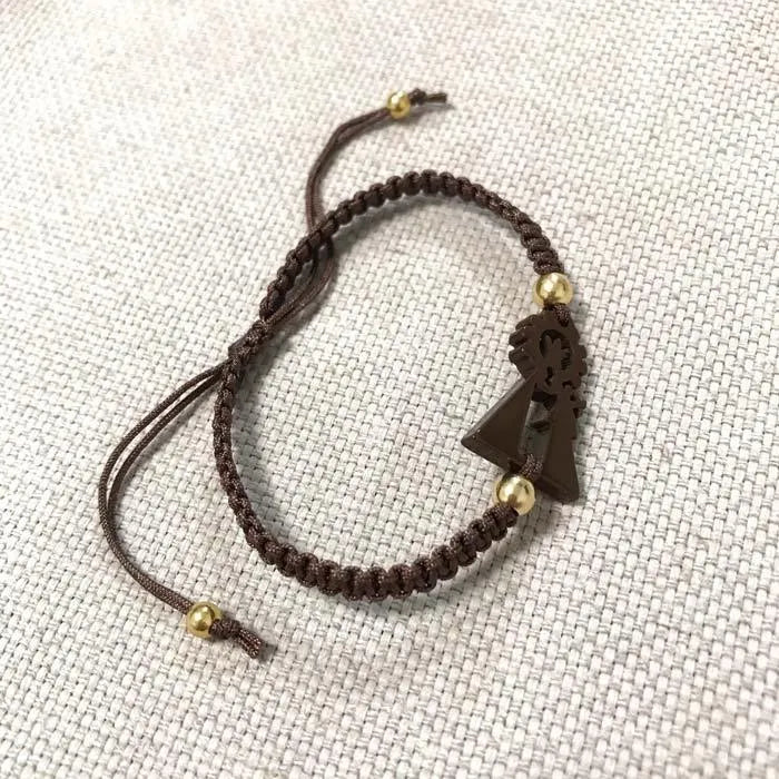 Pulsera Macramé Virgen Desamparados - Cobalto Accesorios