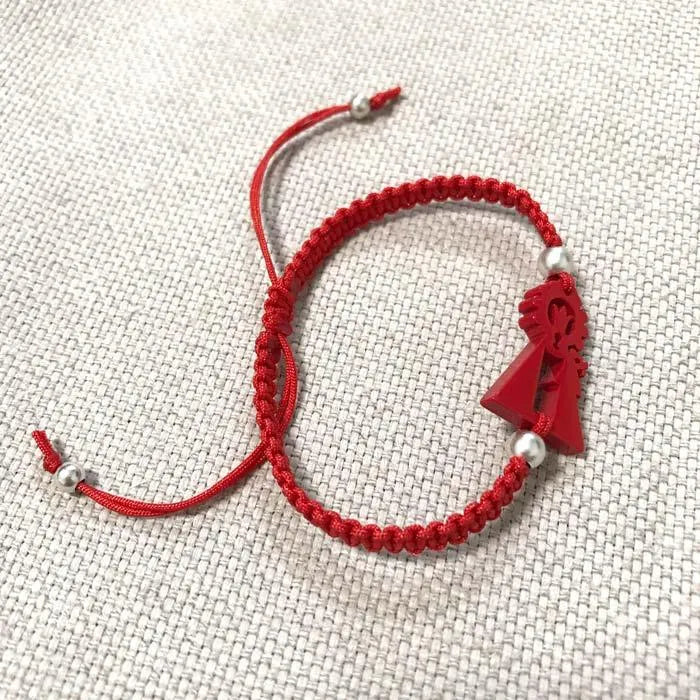 Pulsera Macramé Virgen Desamparados - Cobalto Accesorios