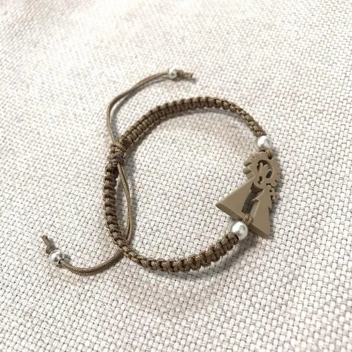 Pulsera Macramé Virgen Desamparados - Cobalto Accesorios