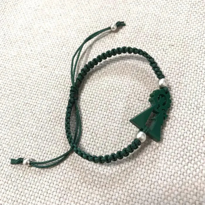 Pulsera Macramé Virgen Desamparados - Cobalto Accesorios