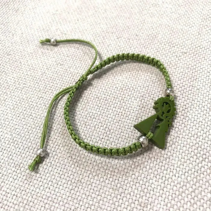 Pulsera Macramé Virgen Desamparados - Cobalto Accesorios