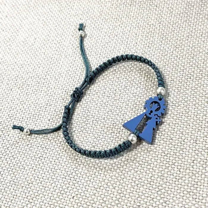 Pulsera Macramé Virgen Desamparados - Cobalto Accesorios