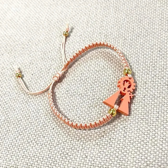 Pulsera Macramé Virgen Desamparados - Cobalto Accesorios