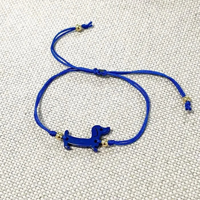 Pulsera Teckel en Azul Klein + Dorado - Cobalto Accesorios