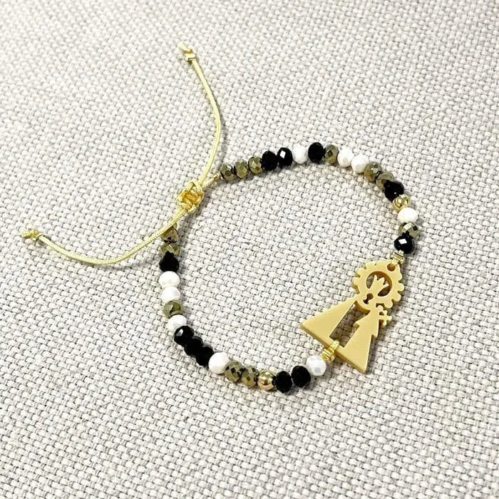 Pulsera Virgen Desamparados Bolitas Colores - Cobalto Accesorios , Joyería Valencia