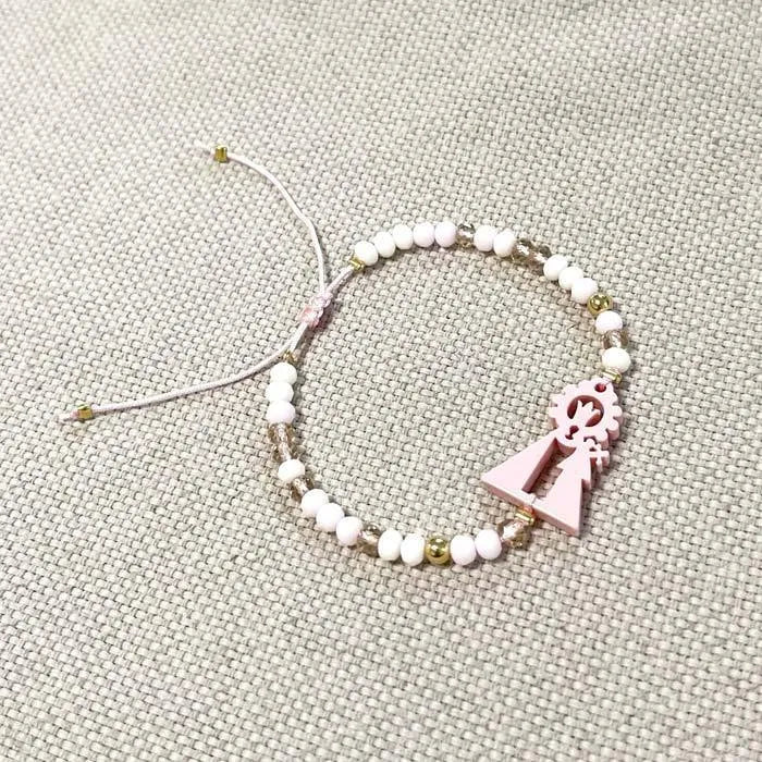 Pulsera Virgen Desamparados Bolitas Colores - Cobalto Accesorios , Joyería Valencia