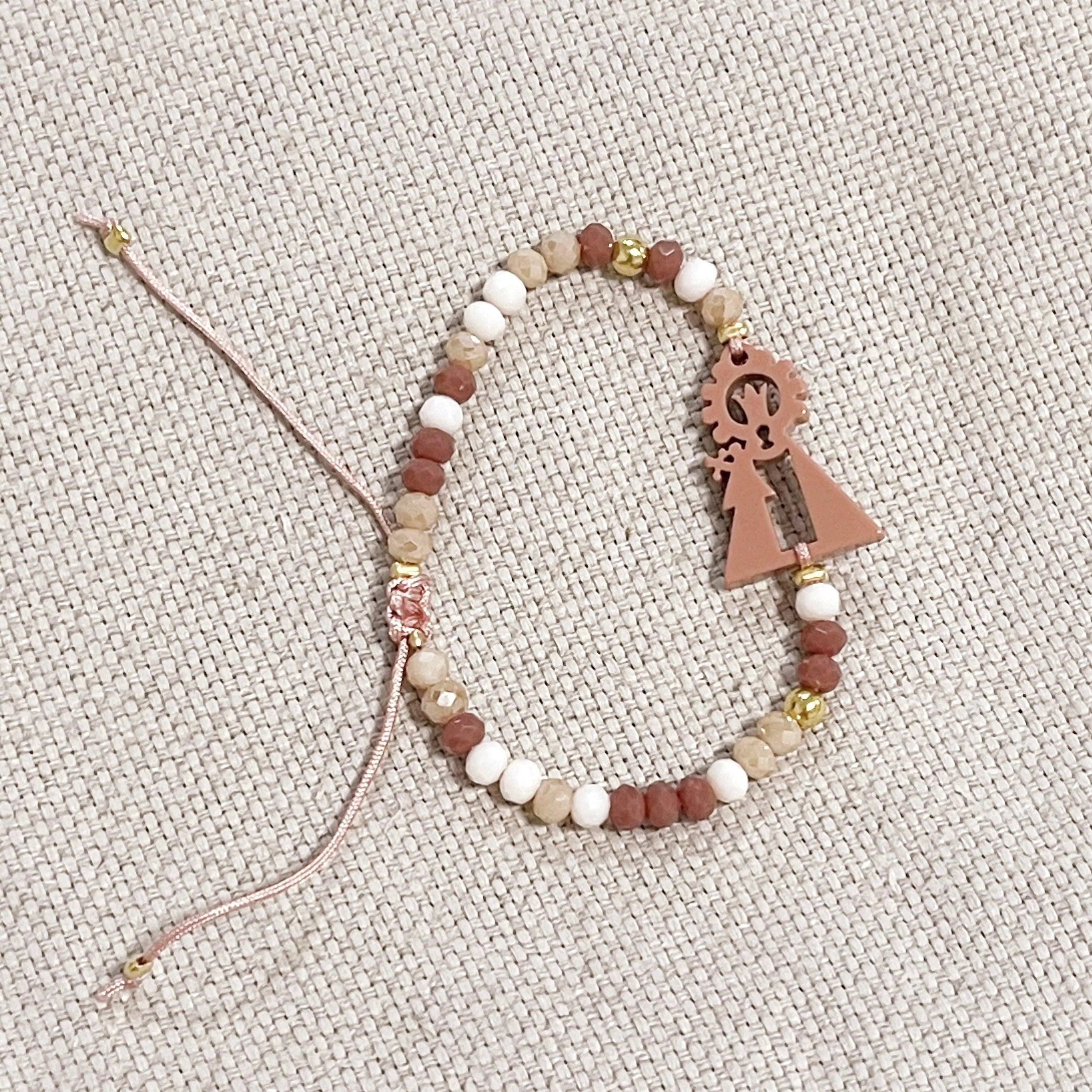 Pulsera Virgen Desamparados Bolitas Colores - Cobalto Accesorios , Joyería Valencia