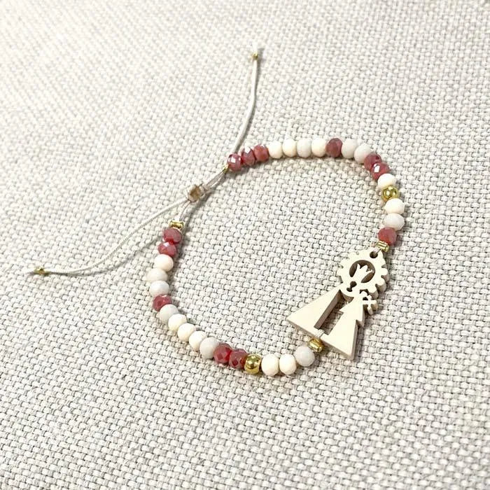 Pulsera Virgen Desamparados Bolitas Colores - Cobalto Accesorios , Joyería Valencia