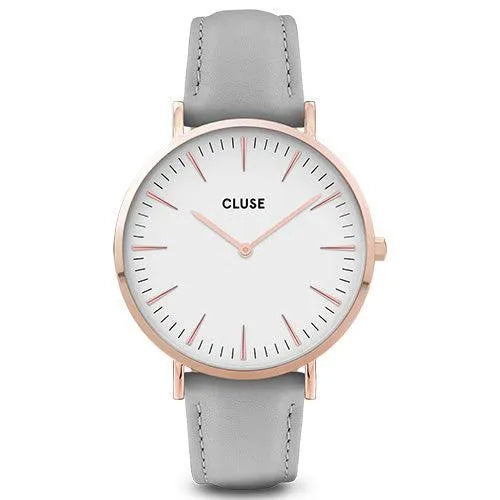 Reloj Cluse Boho Chic Leather Grey Oro Rosa - Cobalto Accesorios , Joyería Valencia