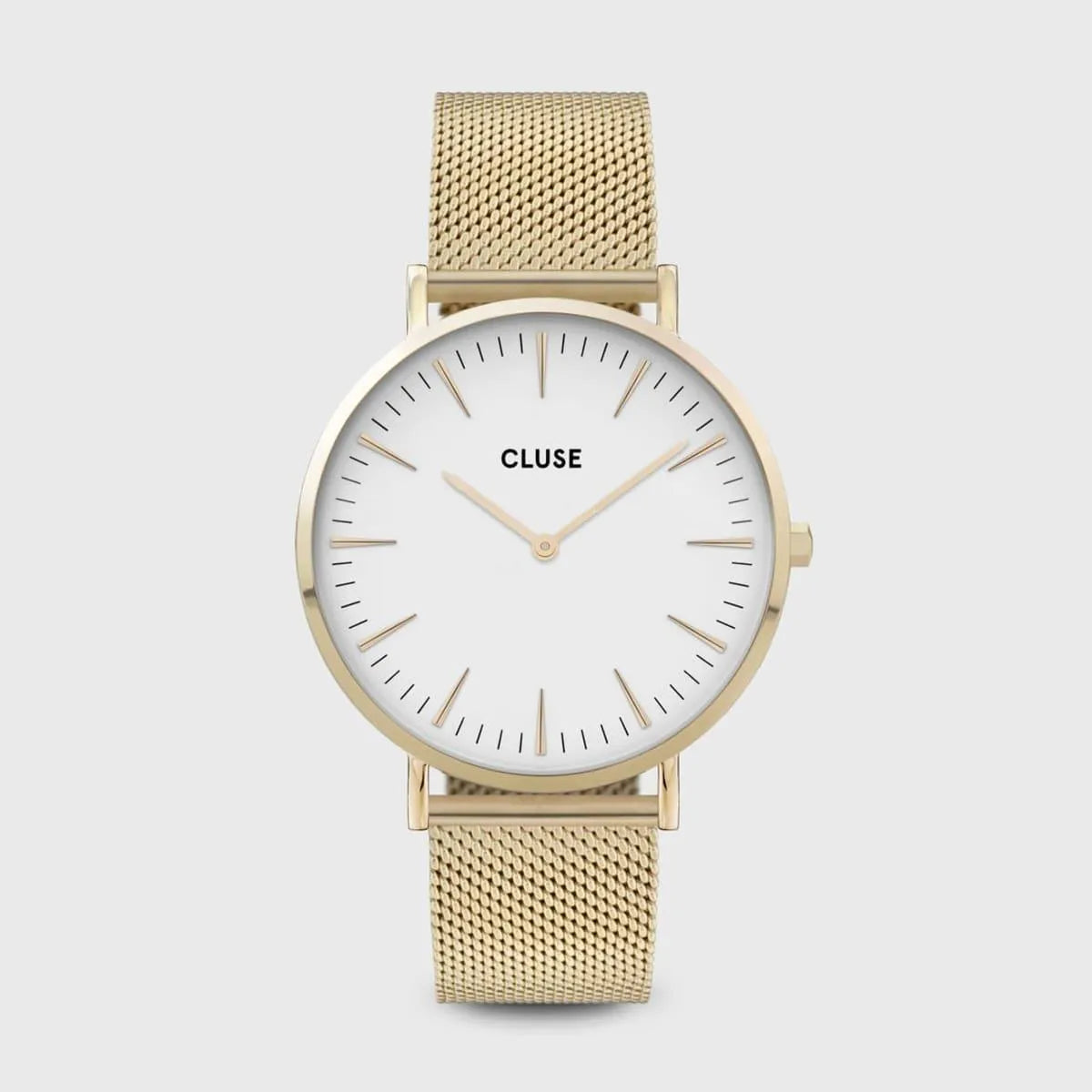 Reloj Cluse Boho Chic Mesh Gold White en oro, vista principal